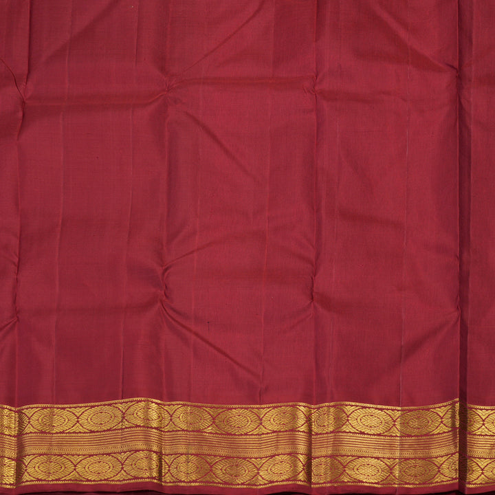 Hayagrivas Handloom Pure Kanjivaram Silk Saree in Regal Peacock Blue KBE709G3-1