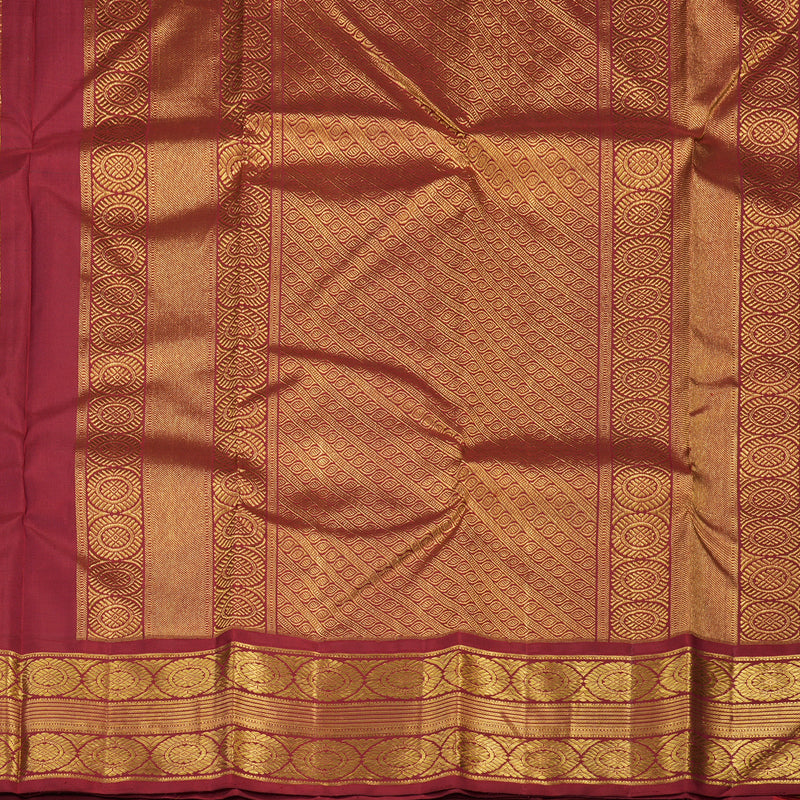 Hayagrivas Handloom Pure Kanjivaram Silk Saree in Regal Peacock Blue KBE709G3-1