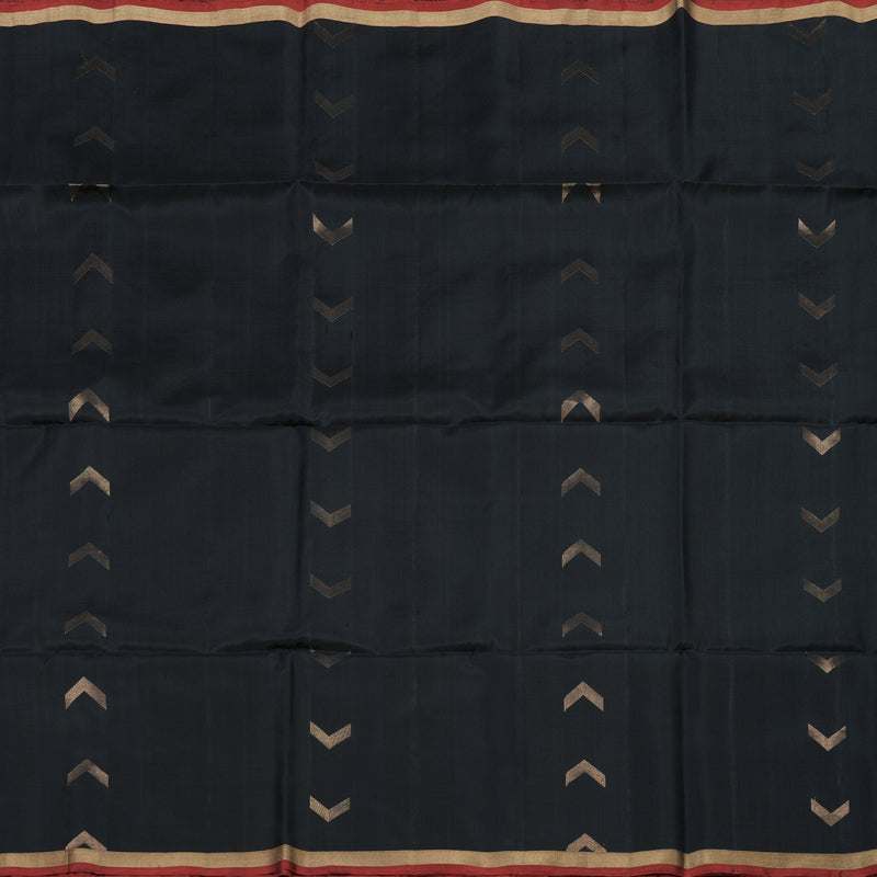 Hayagrivas Handlloom Black Soft Silk Saree KBE70D1-5