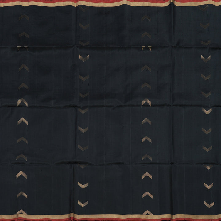 Hayagrivas Handlloom Black Soft Silk Saree KBE70D1-5