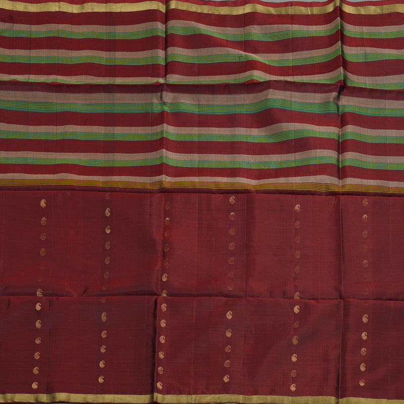 Hayagrivas Handloom Araku Maroon Soft Silk Saree KBE70D2-7