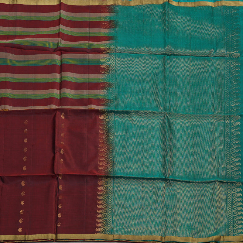Hayagrivas Handloom Araku Maroon Soft Silk Saree KBE70D2-7