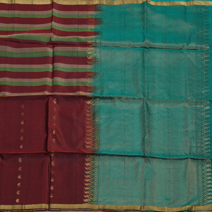Hayagrivas Handloom Araku Maroon Soft Silk Saree KBE70D2-7
