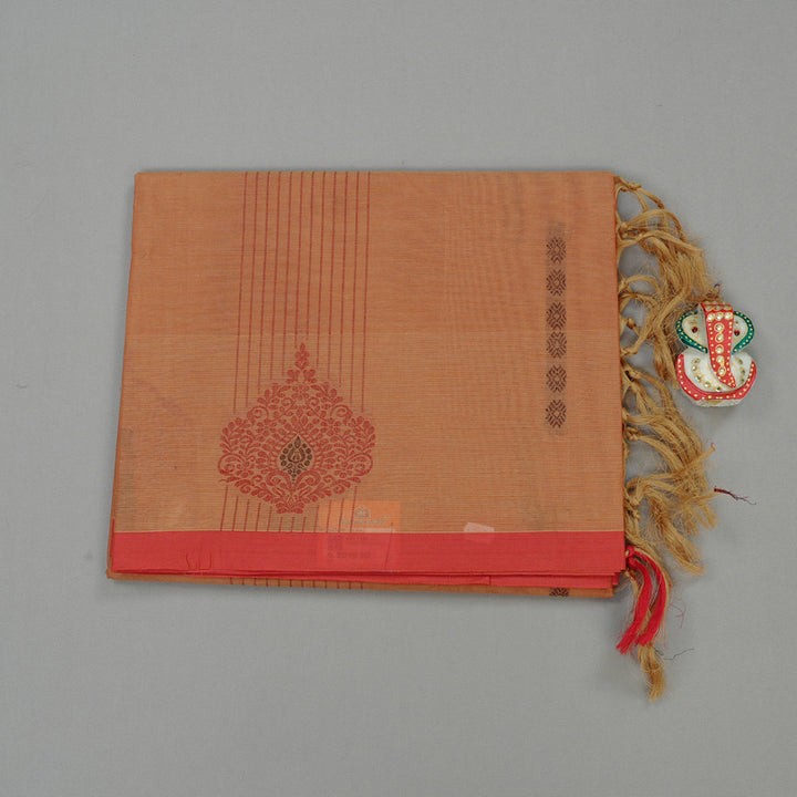 Hayagrivas Handloom Pure Cotton Saree in Understated Sandal KBE71D1-1