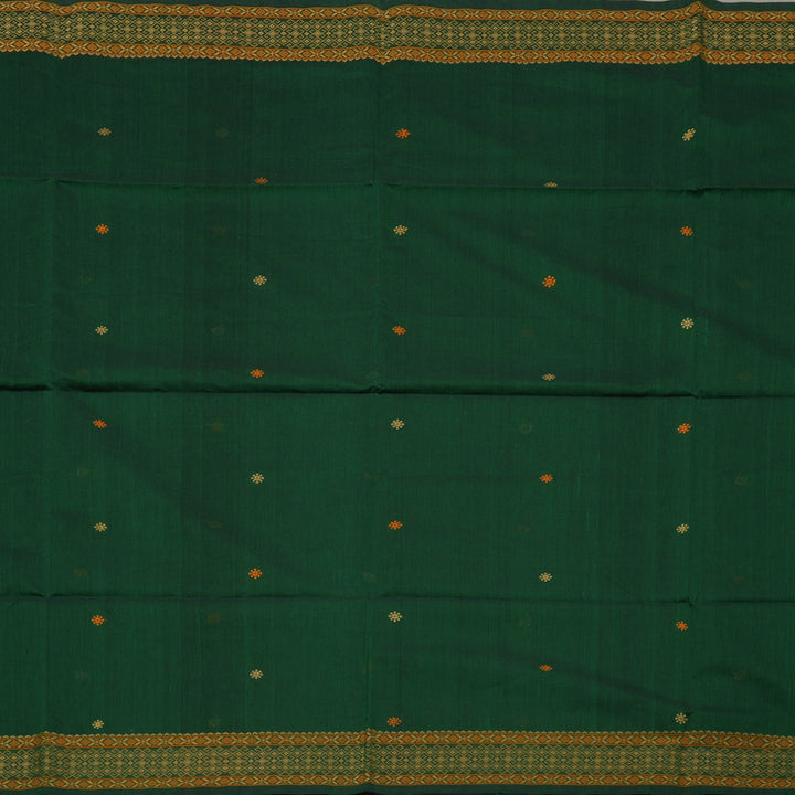 Hayagrivas Handloom Pure Cotton Saree in Grand Bottle Green KBE71D10-1