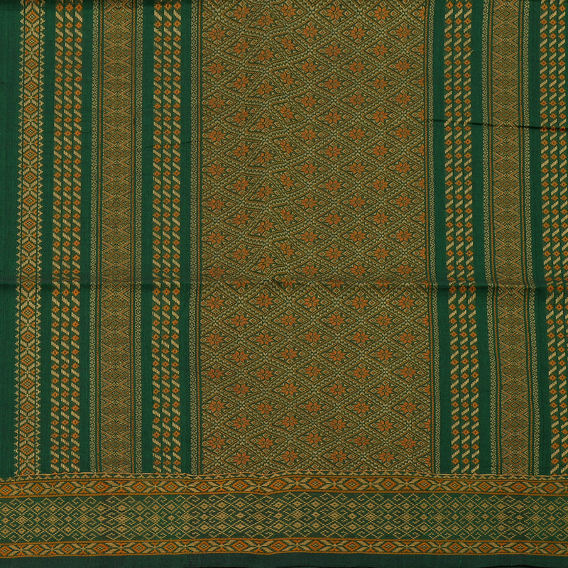 Hayagrivas Handloom Pure Cotton Saree in Grand Bottle Green KBE71D10-1