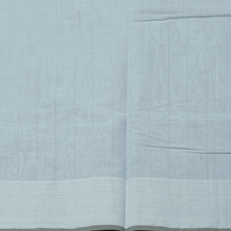 Hayagrivas Handloom Pure Cotton Saree in Whimsical Light Silver Grey KBE71D12-3