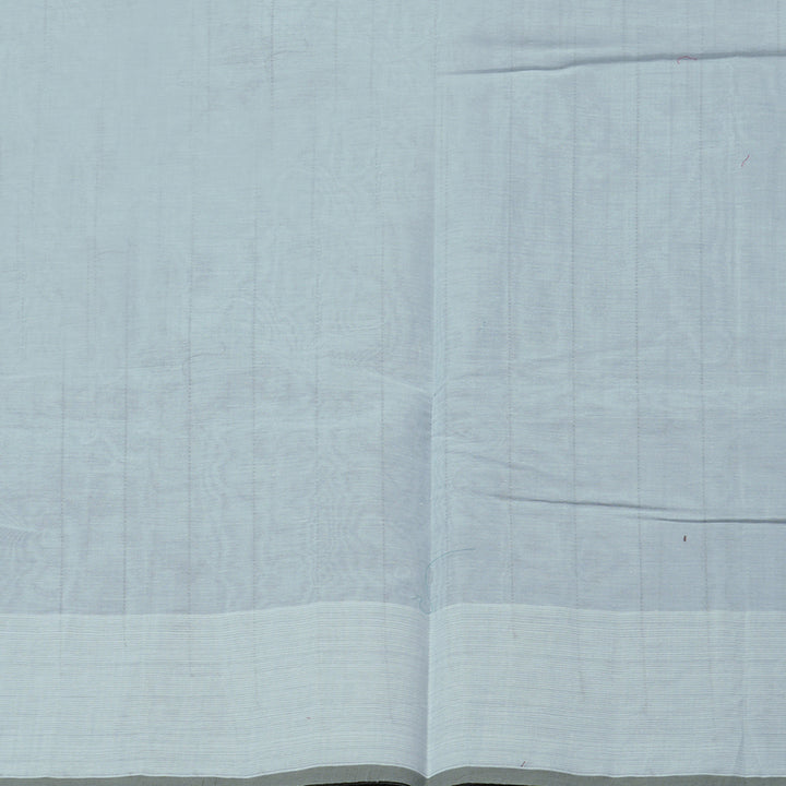 Hayagrivas Handloom Pure Cotton Saree in Whimsical Light Silver Grey KBE71D12-3