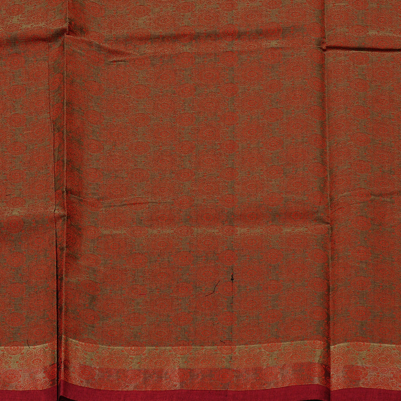 Hayagrivas Handloom Pure Cotton Saree in Earthy Wheat Brown KBE71D13-2