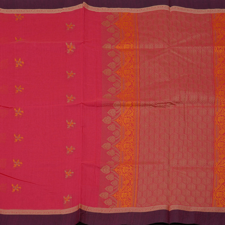 Hayagrivas Handloom Pure Cotton Saree in Dreamy Pink KBE71D14-1