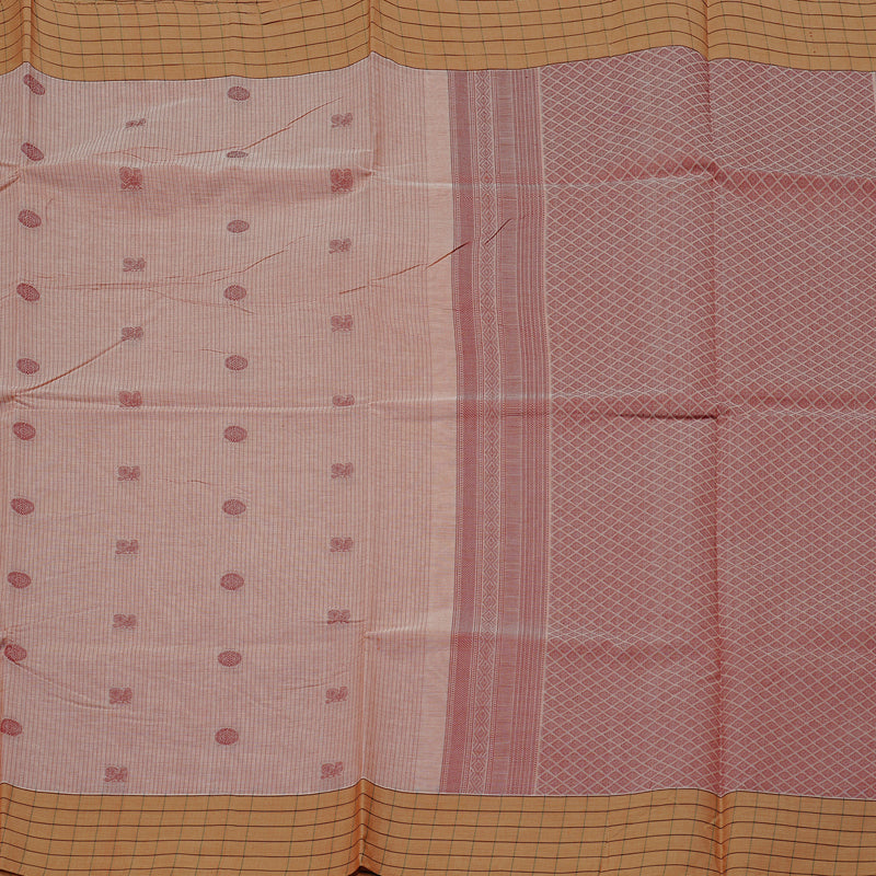 Hayagrivas Handloom Pure Cotton Saree in Serene Onion Pink KBE71D2-1