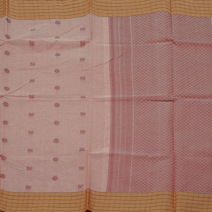 Hayagrivas Handloom Pure Cotton Saree in Serene Onion Pink KBE71D2-1