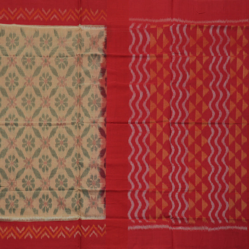 Hayagrivas Handloom Pure Cotton Saree in Ethereal Sandal KBE71D21-1