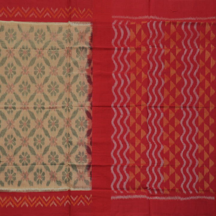 Hayagrivas Handloom Pure Cotton Saree in Ethereal Sandal KBE71D21-1