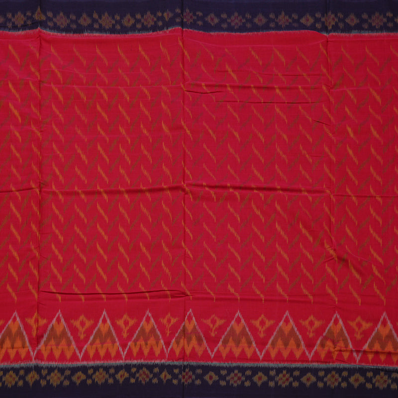 Hayagrivas Handloom Pure Cotton Saree in Bold Crimson Red KBE71D21-4