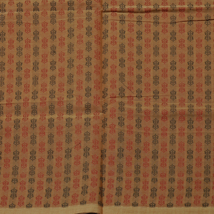 Hayagrivas Handloom Pure Cotton Saree in Graceful Sandal KBE71D22-2