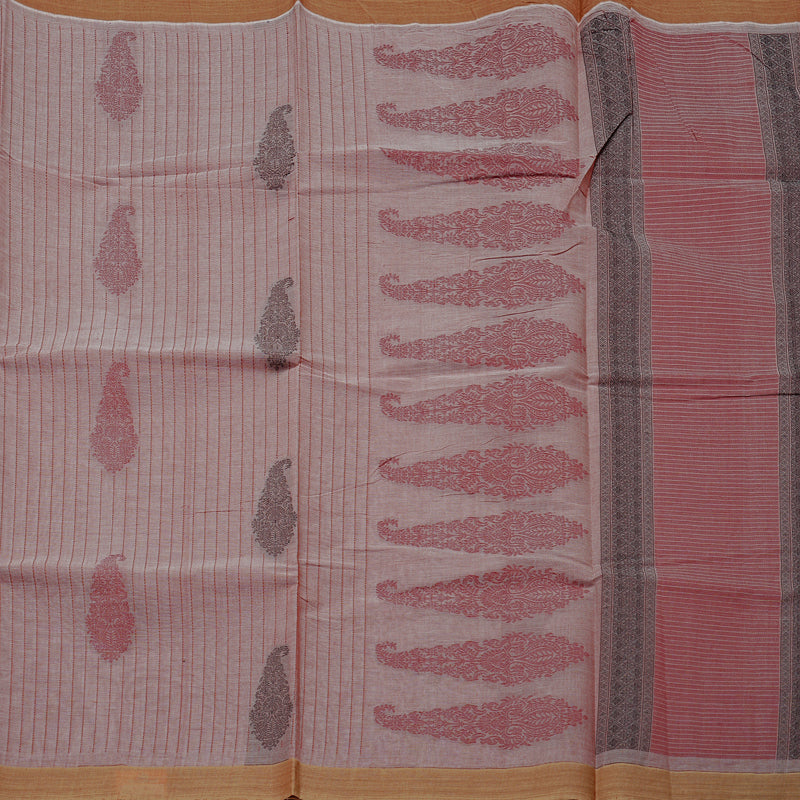 Hayagrivas Handloom Pure Cotton Saree in Delicate Onion Pink KBE71D30-2