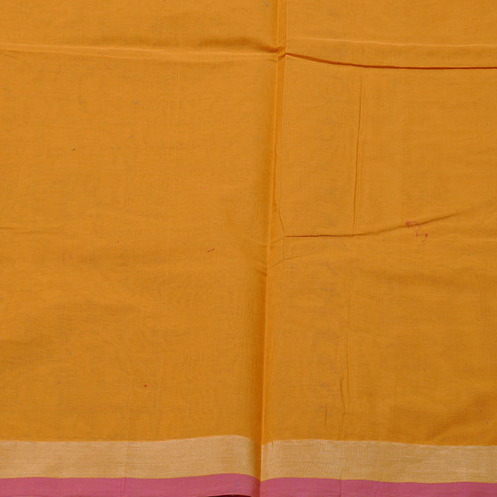 Hayagrivas Handloom Cotton Sarees in Enchanting Mustard KBE71D31-1