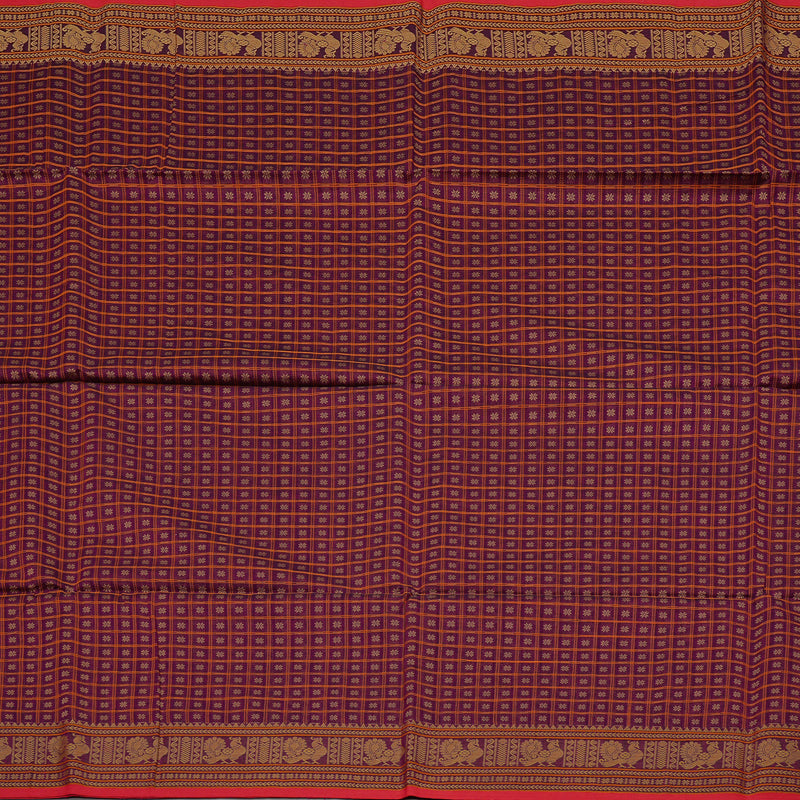 Hayagrivas Handloom Cotton Saree With Laksham Butta KBE71D32-3