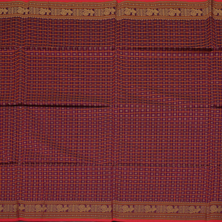 Hayagrivas Handloom Cotton Saree With Laksham Butta KBE71D32-3
