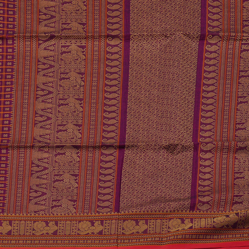 Hayagrivas Handloom Cotton Saree With Laksham Butta KBE71D32-3