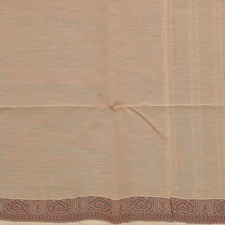 Hayagrivas Handloom Pure Cotton Saree in Graceful Sandal KBE71D33-1