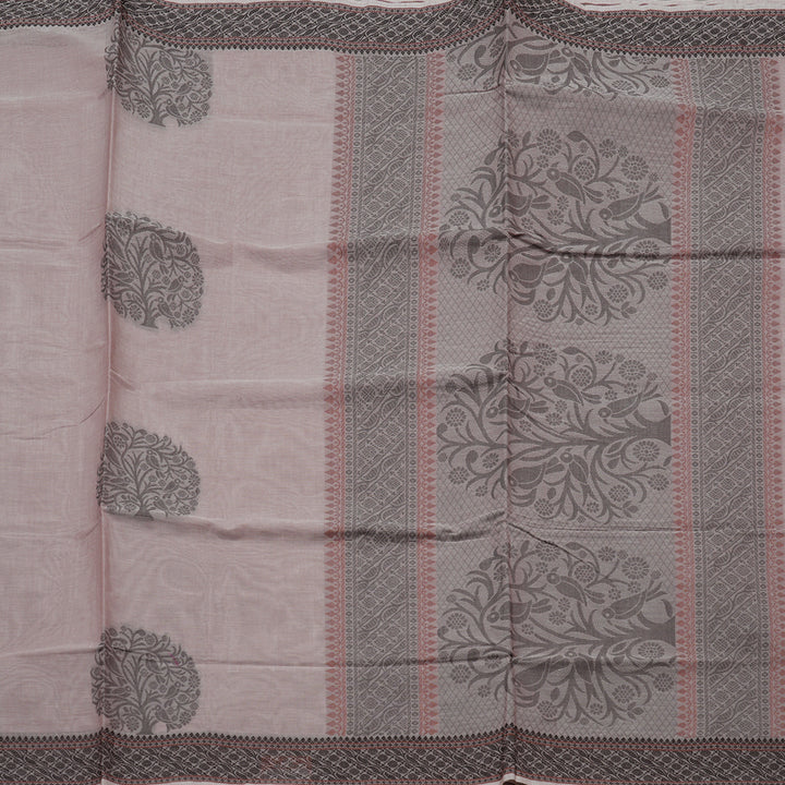 Hayagrivas Handloom Pure Cotton Saree in Mellow Onion Pink KBE71D38-5