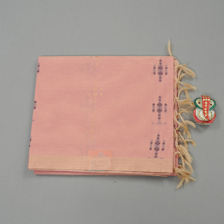 Hayagrivas Handloom Cotton Saree in Dreamy Light Baby Pink KBE71D40-2