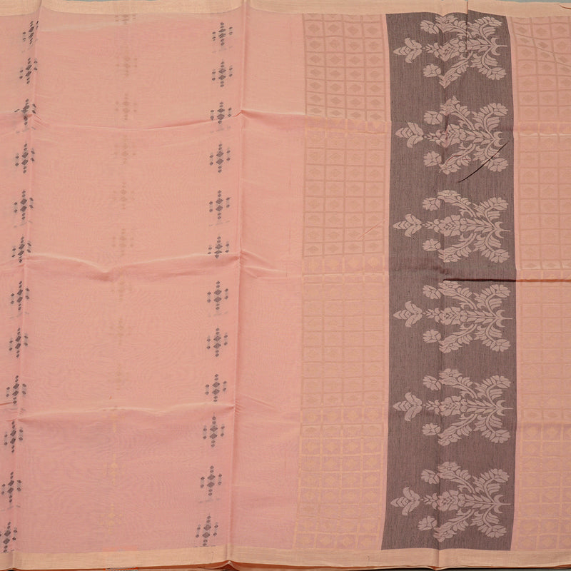 Hayagrivas Handloom Cotton Saree in Dreamy Light Baby Pink KBE71D40-2