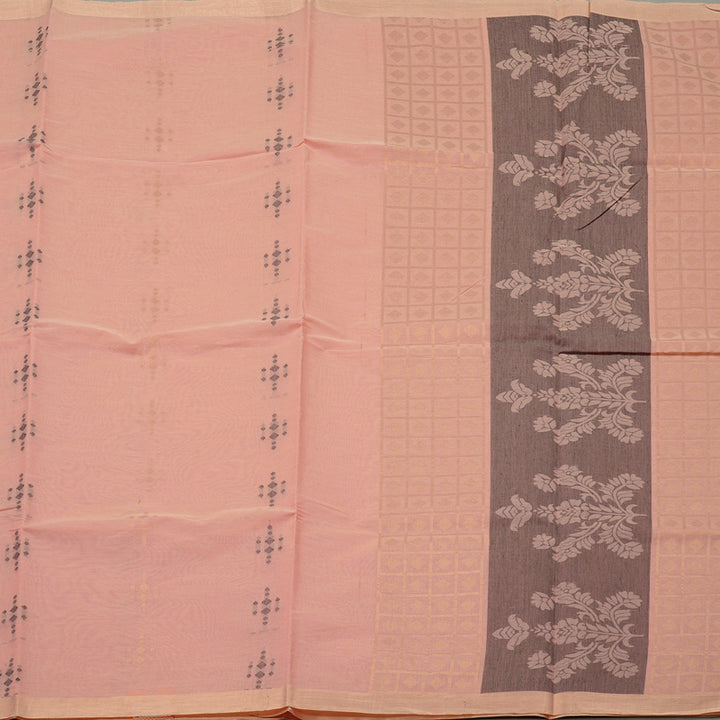 Hayagrivas Handloom Cotton Saree in Dreamy Light Baby Pink KBE71D40-2