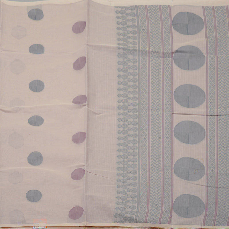 Hayagrivas Handloom Cotton Saree in Graceful Light Sandal KBE71D41-2