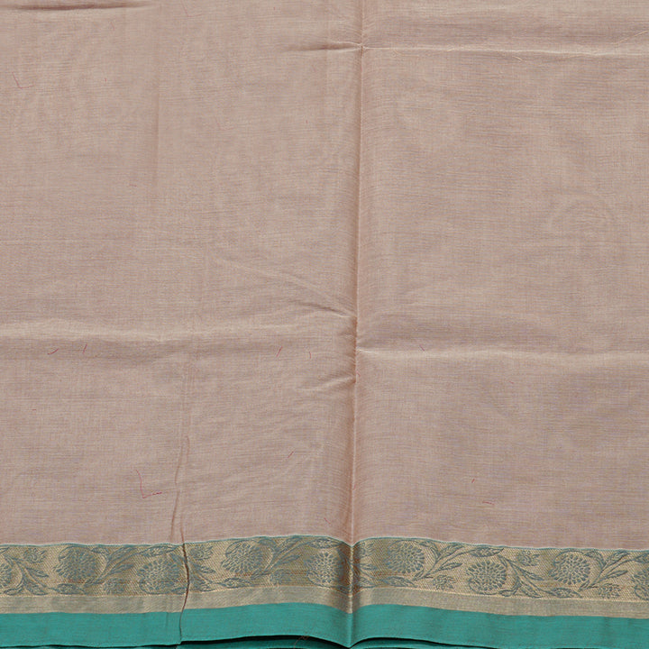 Hayagrivas Handloom Pure Cotton Saree in Soothing Sandal KBE71D42-2