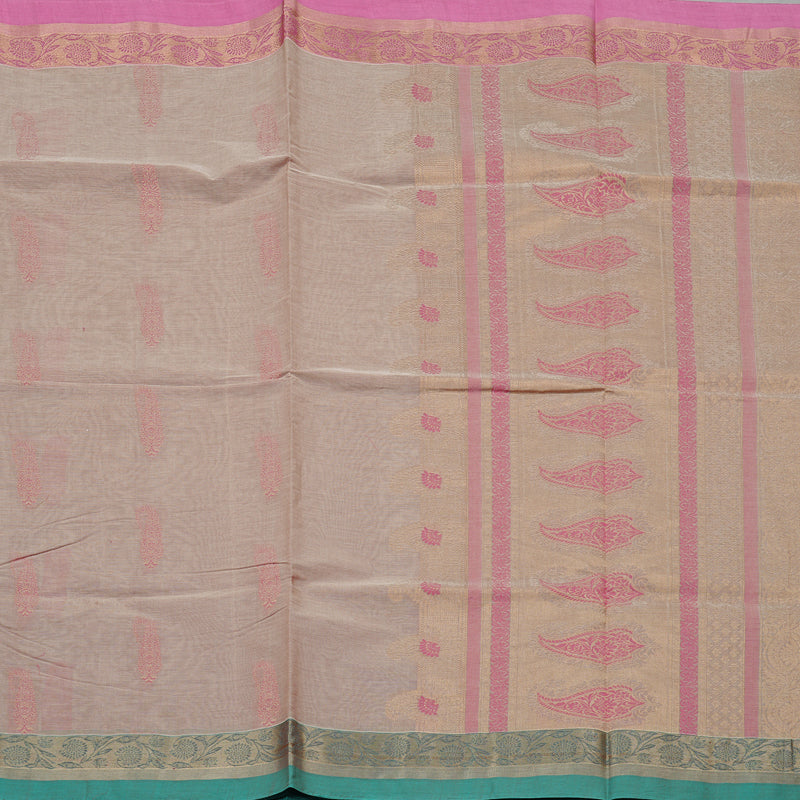Hayagrivas Handloom Pure Cotton Saree in Soothing Sandal KBE71D42-2