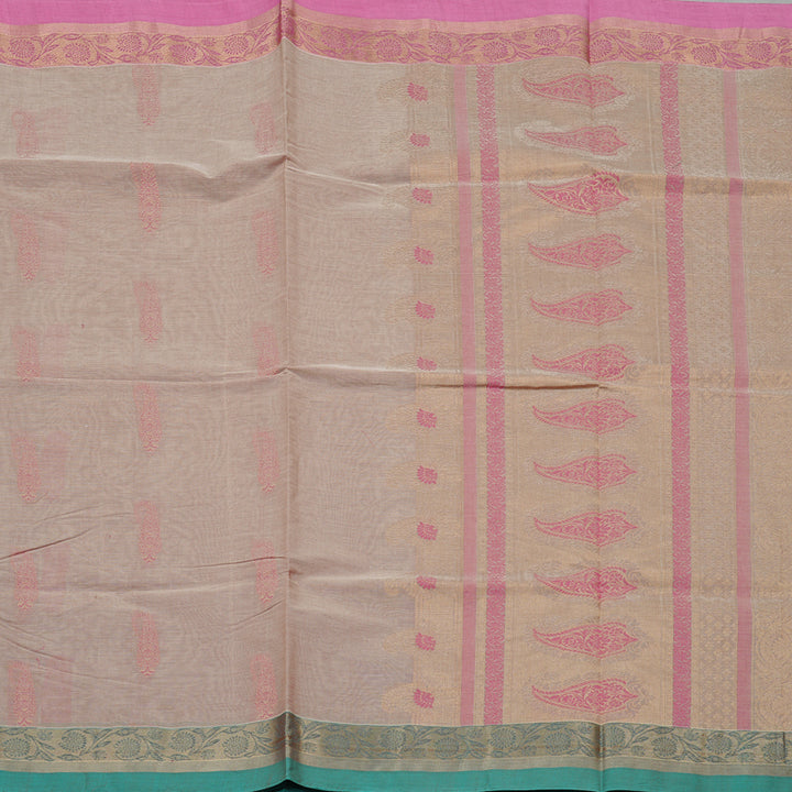 Hayagrivas Handloom Pure Cotton Saree in Soothing Sandal KBE71D42-2