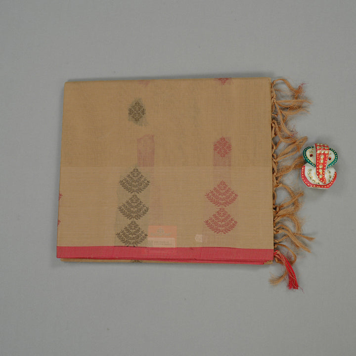 Hayagrivas Handloom Pure Cotton Saree in Gentle Wheat Brown KBE71D43-2