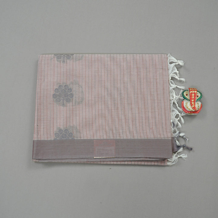 Hayagrivas Handloom Cotton Saree in Muted Beige KBE71D44-13