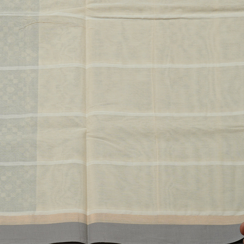 Hayagrivas Handloom Pure Cotton Saree in Gentle Half White KBE71D44-4