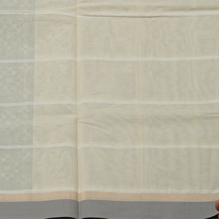 Hayagrivas Handloom Pure Cotton Saree in Gentle Half White KBE71D44-4