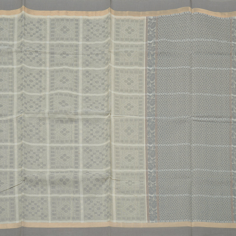 Hayagrivas Handloom Pure Cotton Saree in Gentle Half White KBE71D44-4