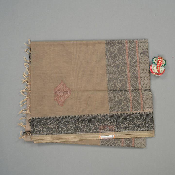Hayagrivas Handloom Pure Cotton Saree in Natural Sandal Beige KBE71D46-5