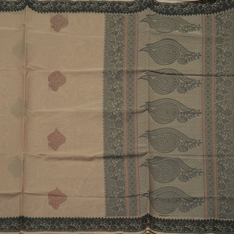 Hayagrivas Handloom Pure Cotton Saree in Natural Sandal Beige KBE71D46-5