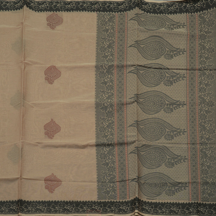 Hayagrivas Handloom Pure Cotton Saree in Natural Sandal Beige KBE71D46-5