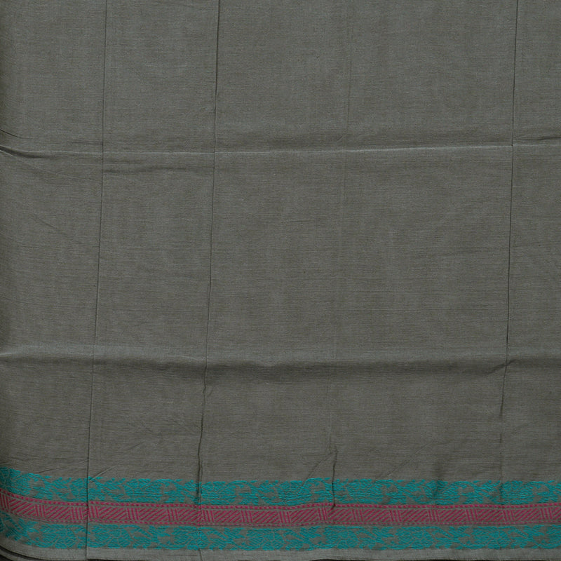 Hayagrivas Handloom Pure Cotton Saree in Timeless Dark Grey KBE71D46-6