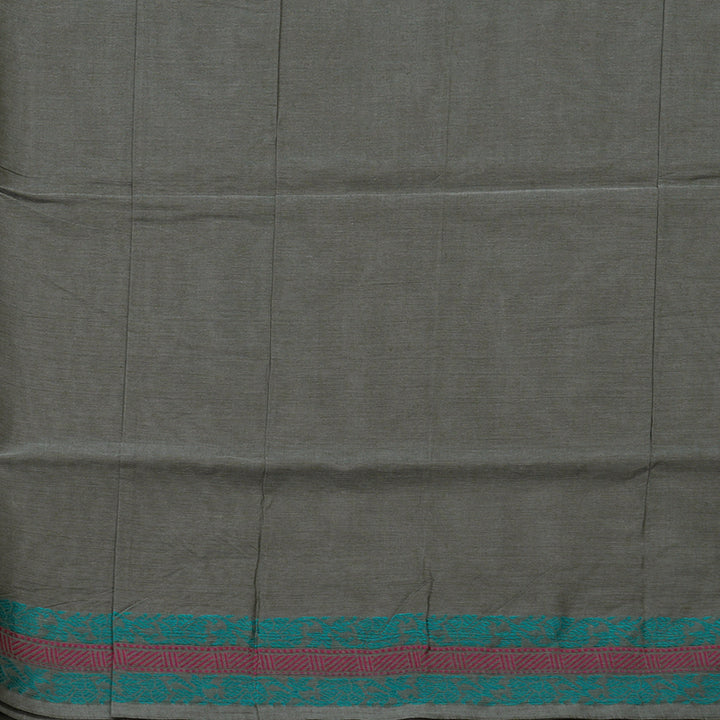 Hayagrivas Handloom Pure Cotton Saree in Timeless Dark Grey KBE71D46-6