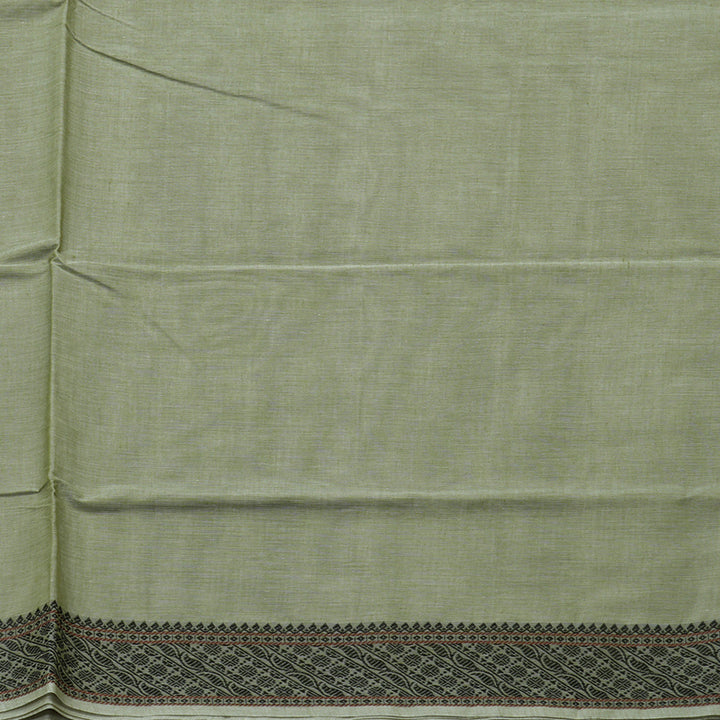 Hayagrivas Handloom Pure Cotton Saree in Serene Elaichi Green KBE71D46-8