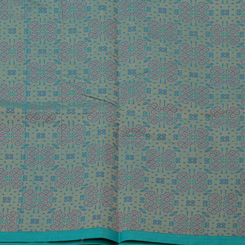 Hayagrivas Handloom Pure Cotton Saree in Graceful Sky Blue KBE71D51-1