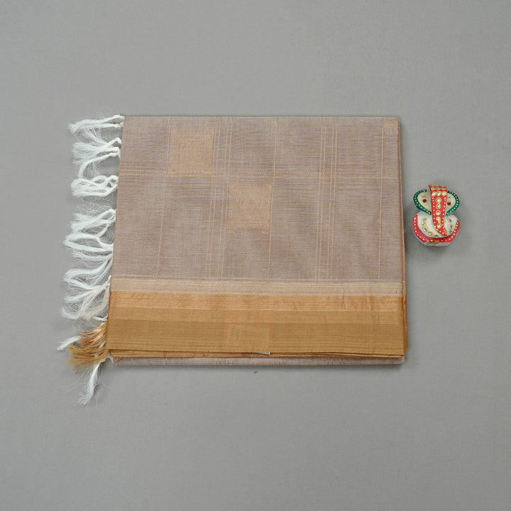 Hayagrivas Handloom Cotton Saree in Serene Sandal KBE71D52-2