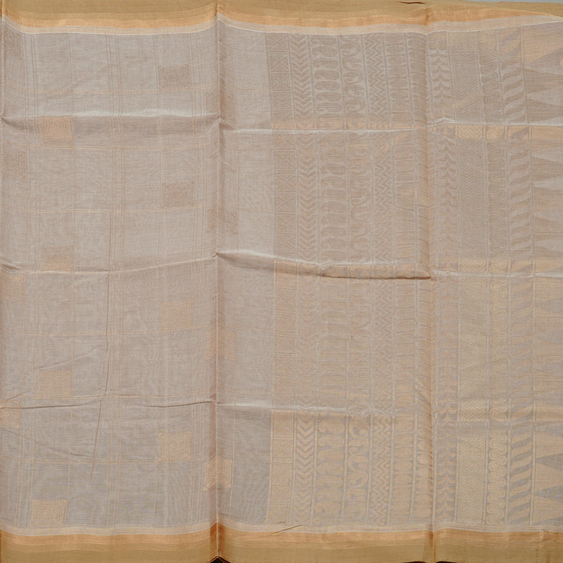 Hayagrivas Handloom Cotton Saree in Serene Sandal KBE71D52-2