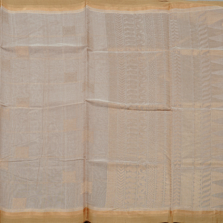 Hayagrivas Handloom Cotton Saree in Serene Sandal KBE71D52-2