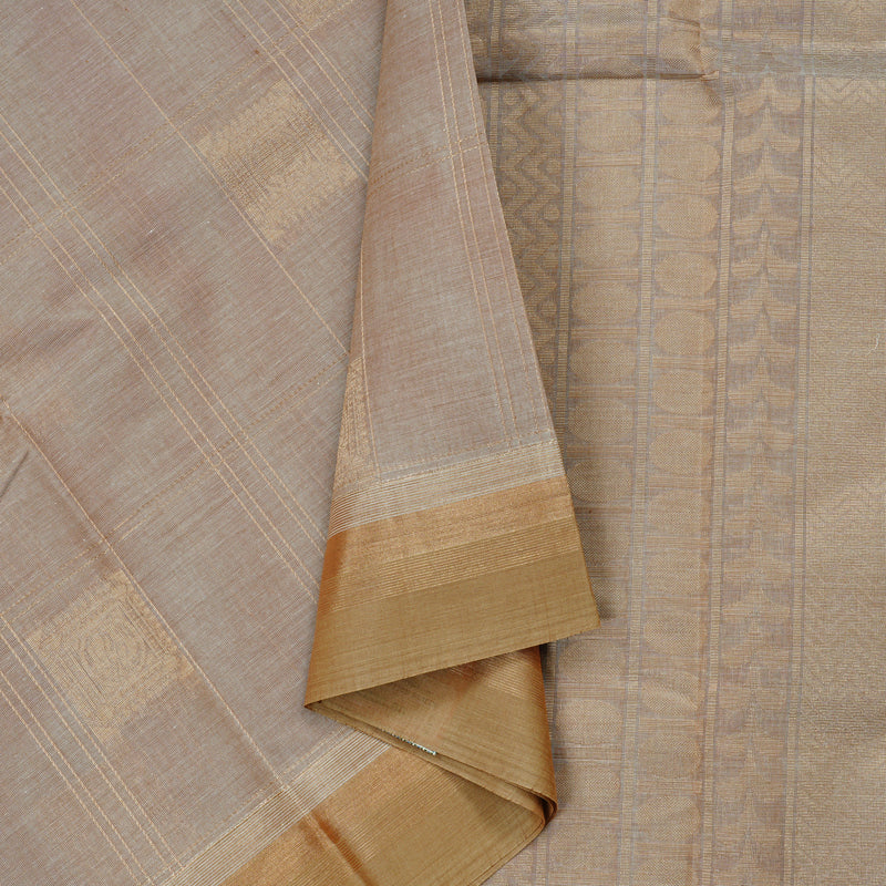 Hayagrivas Handloom Cotton Saree in Serene Sandal KBE71D52-2